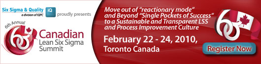 6th Annual Canadian Lean Six Sigma Summit